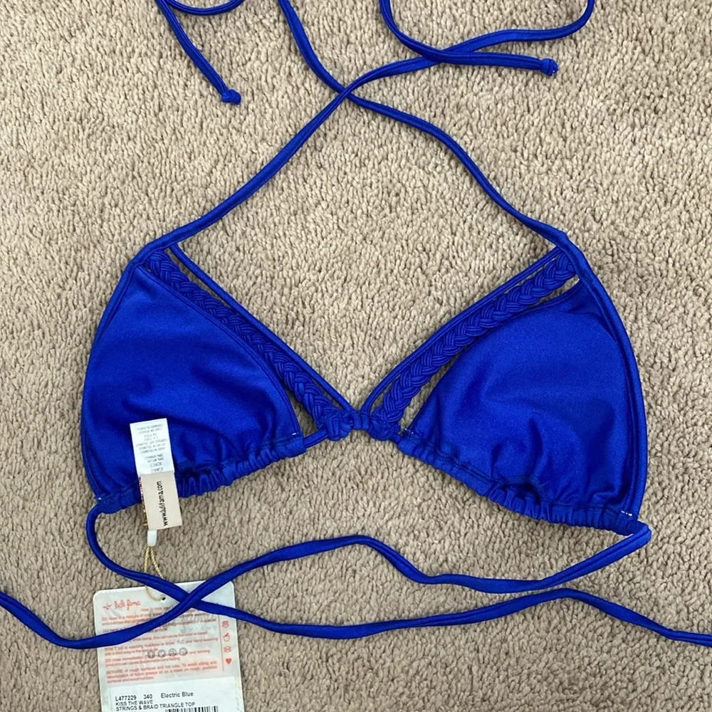 Luli Fama Kiss The Wave Triangle Top And Strings To Braid Full Bottom Size XS - Picture 5 of 15